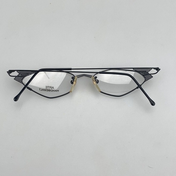 ARTE Eyeglasses Frames mod. 7004 Metal Geometric Blue Hand painted Italy NOS - Picture 6 of 8